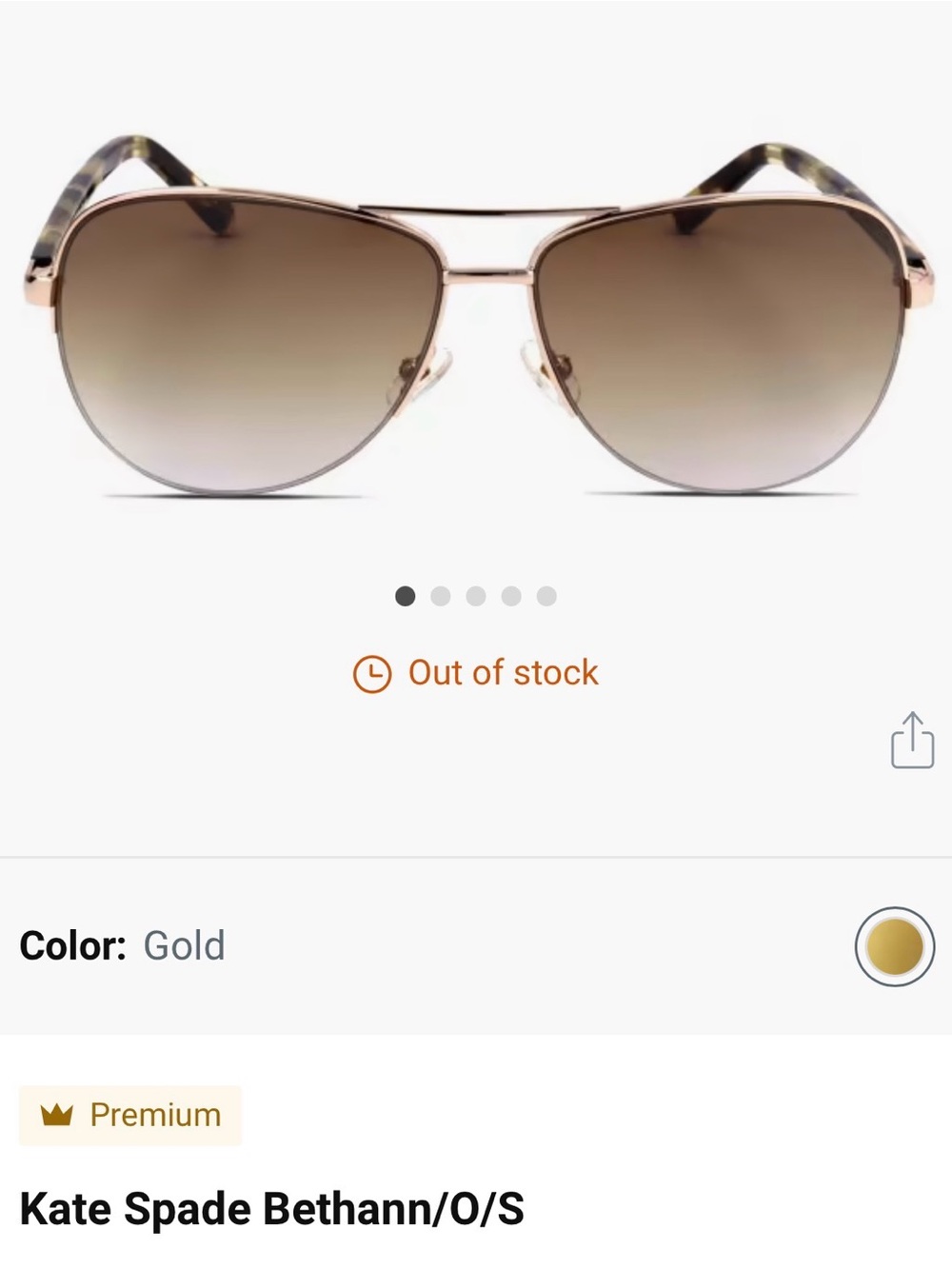 Kate Spade Bethann Sunglasses & Eye Glass Case